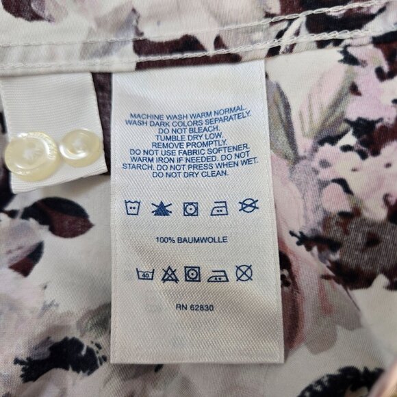 Lands' End Floral Non-Iron Supima Cotton Button Down Shirt Size 24W - Picture 6 of 6